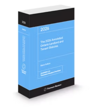The 2026 Annotated Ontario Landlord and Tenant 9781038205049