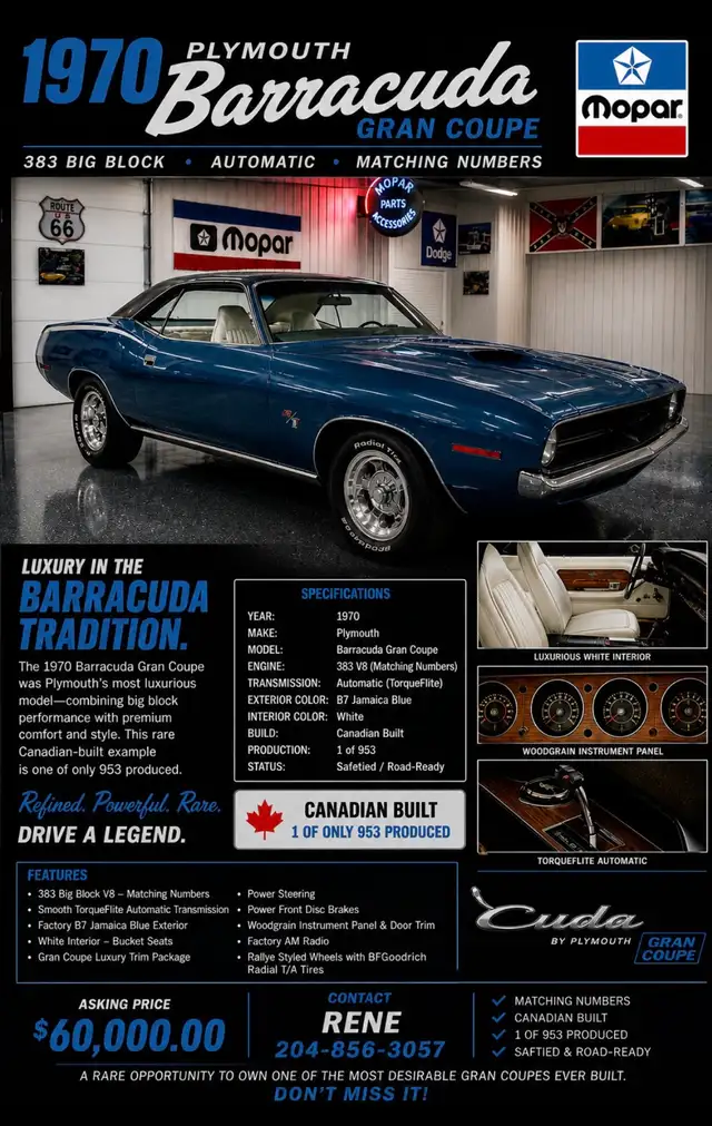 1970 Plymouth Barracuda Gran Coupe 383 - Photo 10