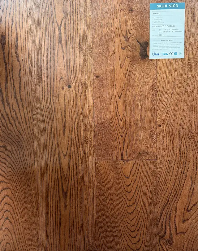 Sale $3.69/sqft European Oak Engineered Flooring 6.5' - Photo 2