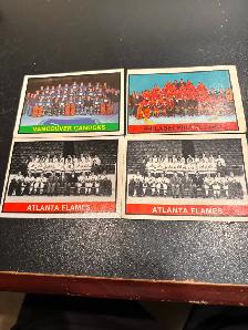 4. 1974-75 NHL TEAMS CHECKLIST Cards !