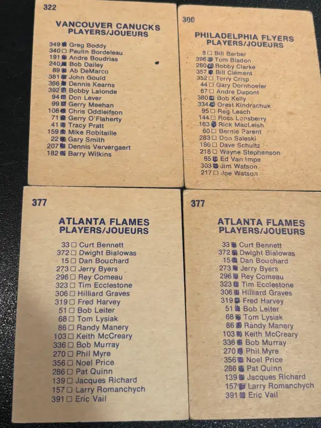 4. 1974-75 NHL TEAMS CHECKLIST Cards ! - Photo 6