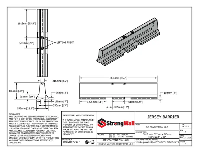 Concrete Jersey Barriers for Sale - Photo 2