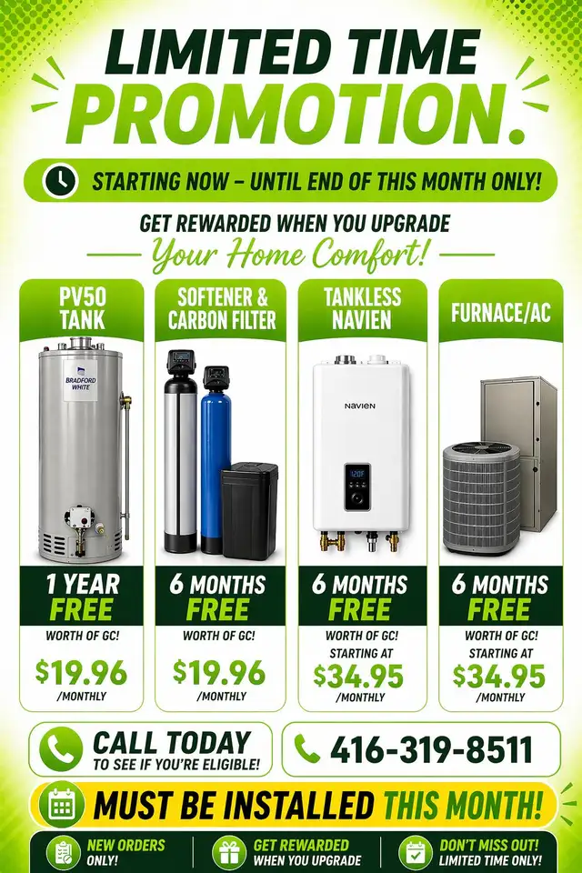 WATER HEATER  -  HVAC - WATER SOFTENER -