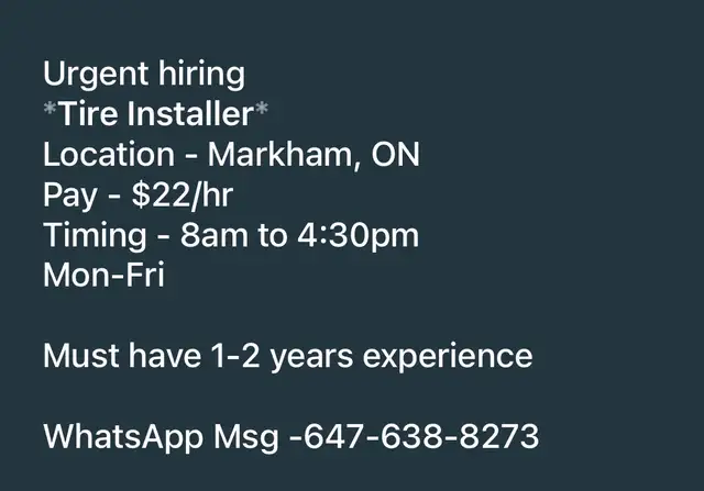 Tire Installer