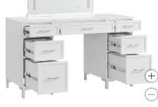 51" white makeup vanity with LED mirror - Photo 2