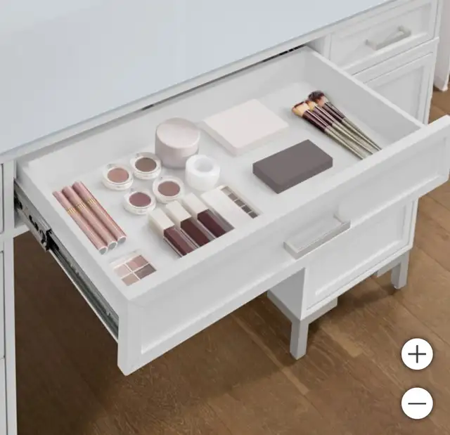 51" white makeup vanity with LED mirror - Photo 3