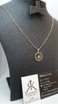 10k yellow gold chain & pendant # 392_11 - Photo 3