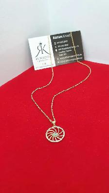 10k yellow gold chain & pendant # 392_11 - Photo 4