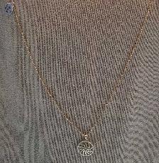 10k yellow gold chain & pendant # 392_11 - Photo 9