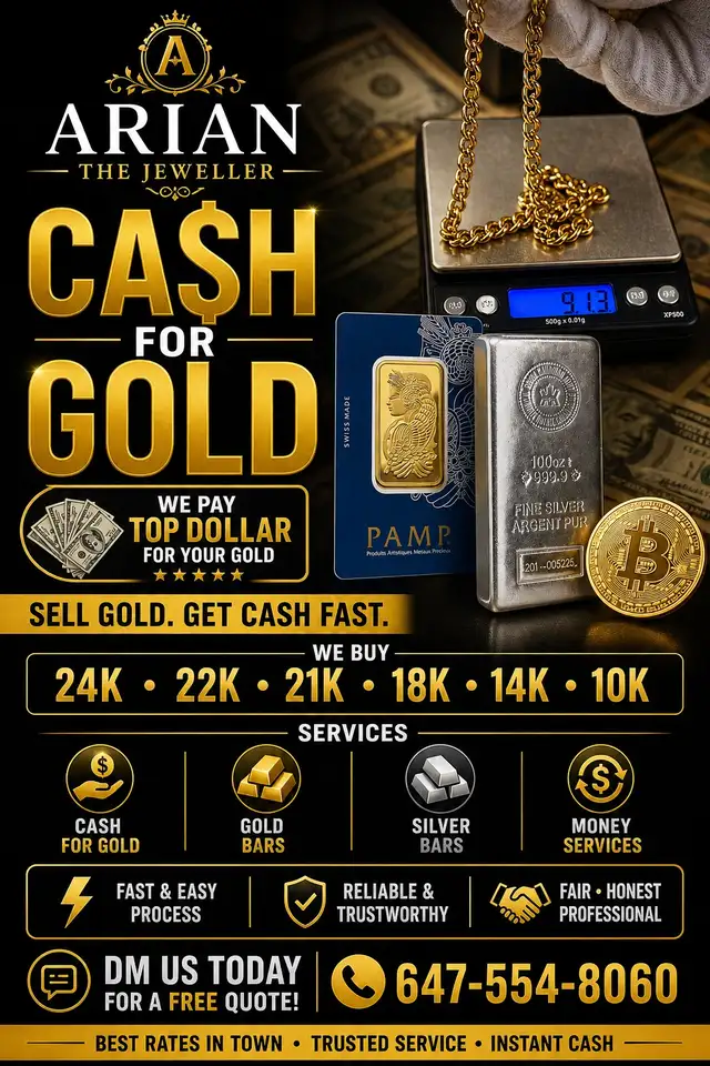 Cash for Gold  | Best Rates in Toronto | Arian The Jeweller