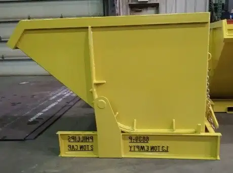 Trémie basculante en acier d'un mètre cube