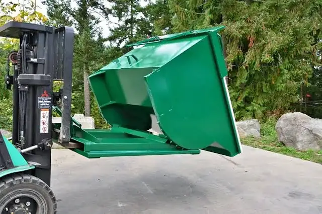 Trémie de déversement pour chariot élévateur de 1,5 m³