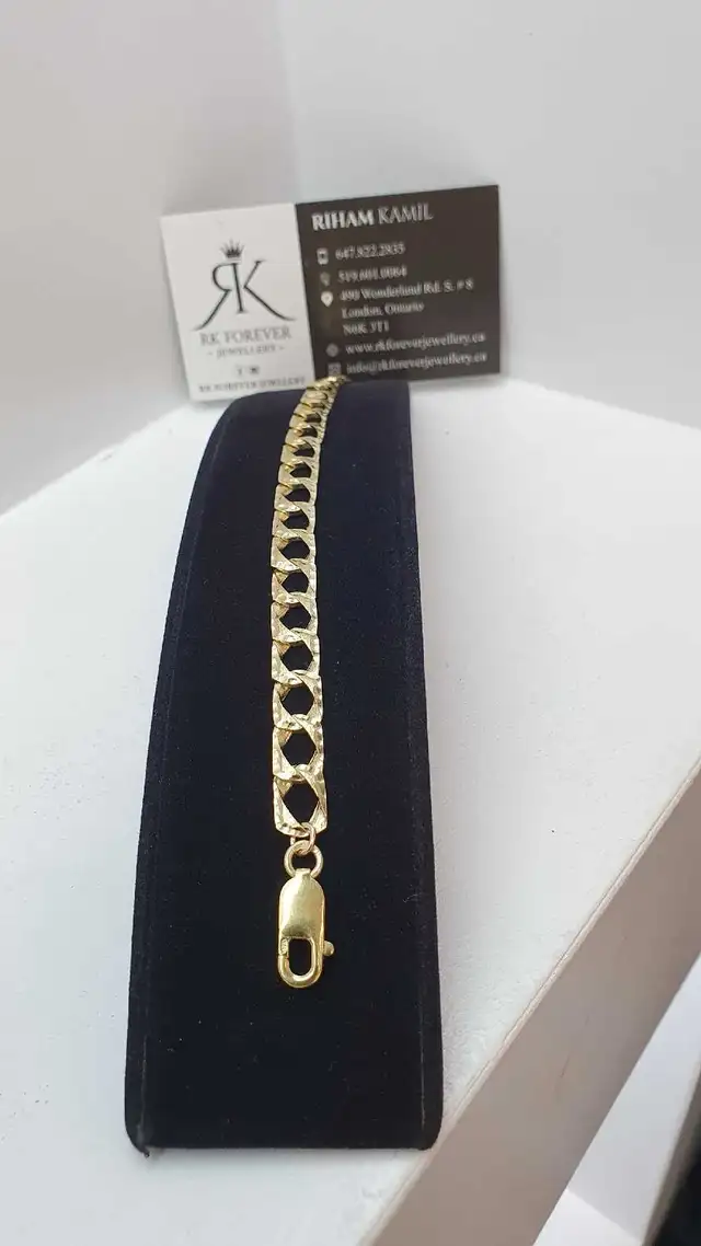 10k  yellow gold bracelet # 393_5 - Photo 2