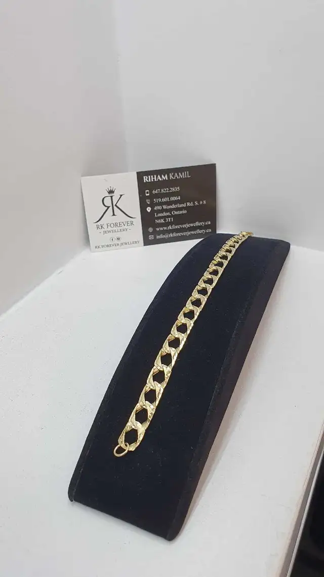 10k  yellow gold bracelet # 393_5 - Photo 3