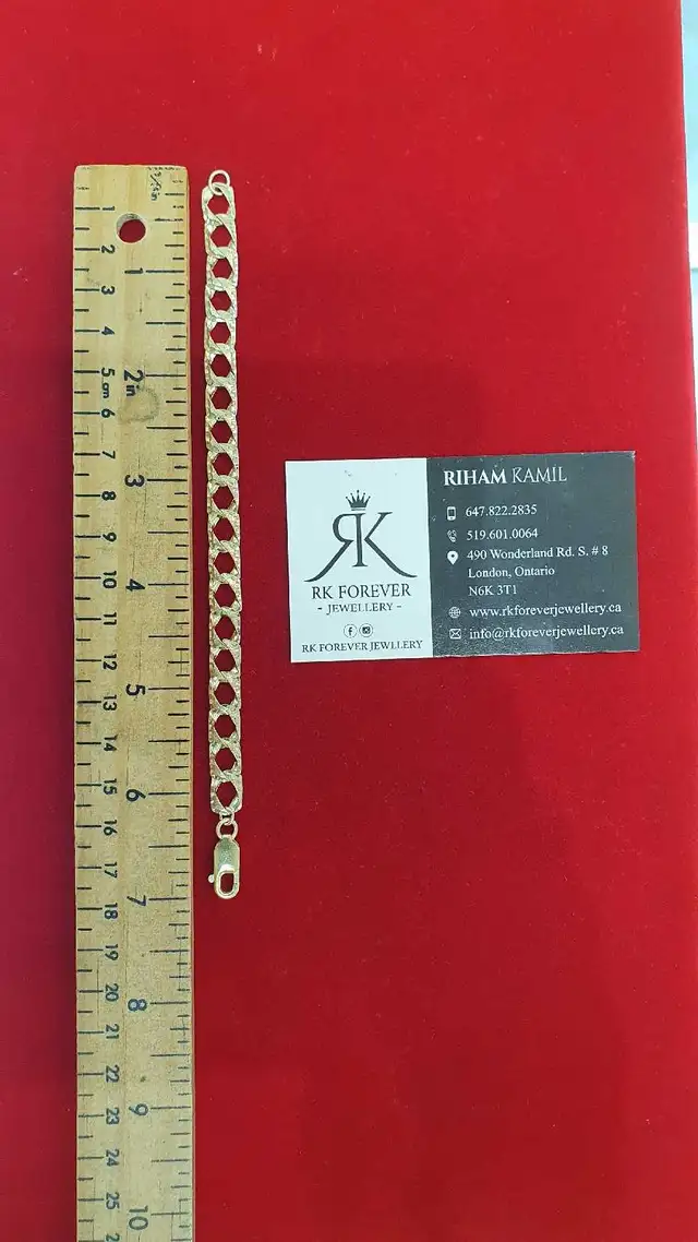 10k  yellow gold bracelet # 393_5 - Photo 7