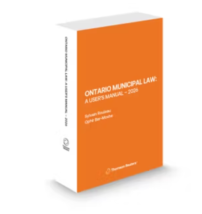 Ontario Municipal Law: A User's Manual 2026 9781038205230