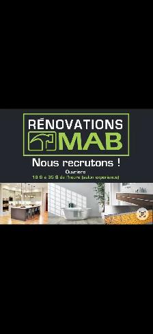 Offre d’emploi dans le domaine de la rénovation résidentielle