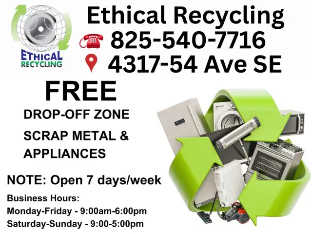FREE SCRAP METAL APPLIANCE DROP OFF