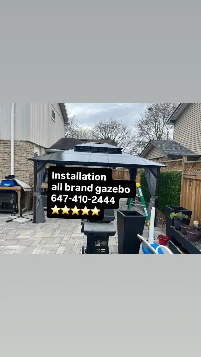 installation gazebo