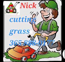 cutting grass
