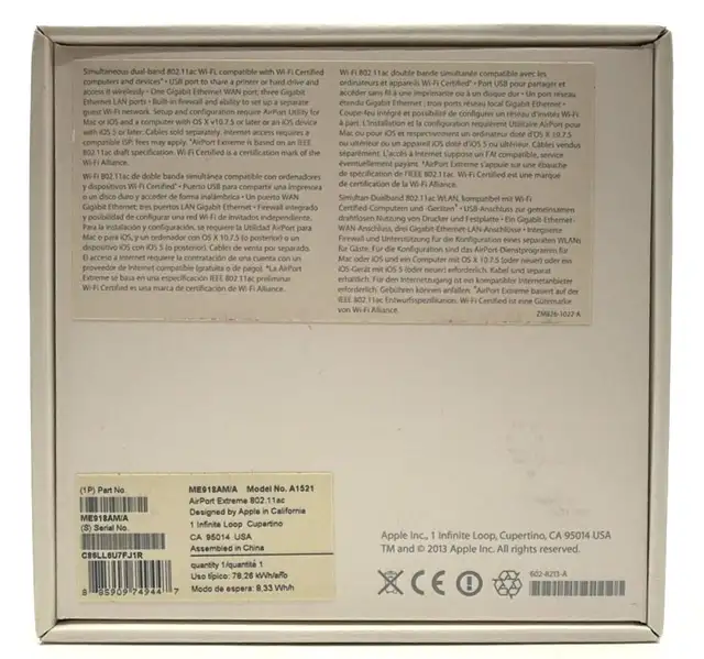 Apple AirPort Extreme 6th Gen Router A1521 (MINT) $59 - Photo 9