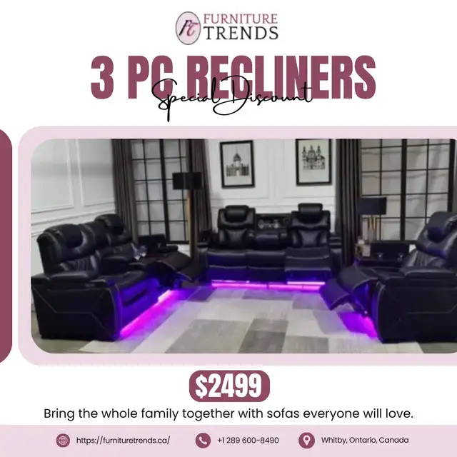 Huge Saving 3 Piece Recliner set Start from 1399.99 - Photo 2
