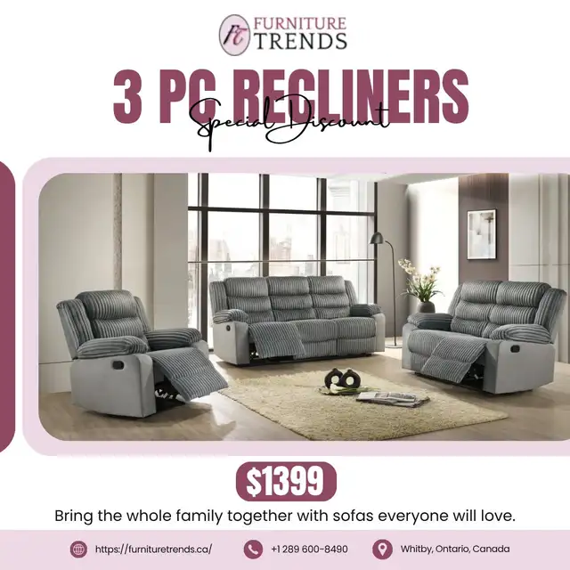Huge Saving 3 Piece Recliner set Start from 1399.99 - Photo 8