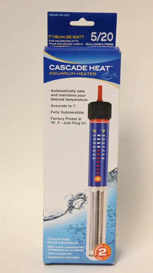 Aquarium Heater for fresh and salt water aquariums Brand New