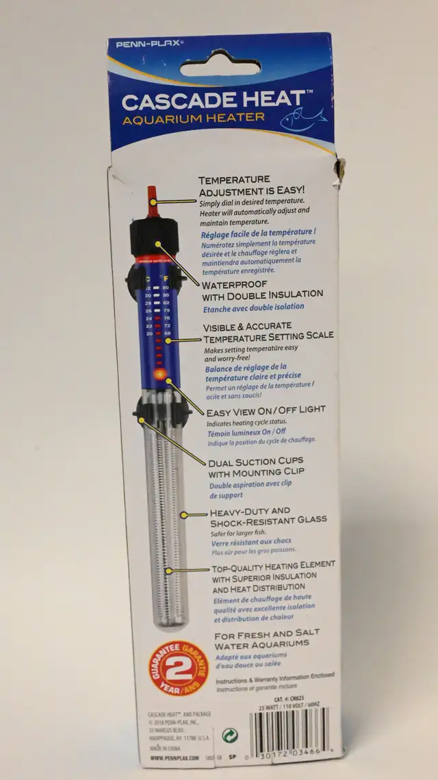 Aquarium Heater for fresh and salt water aquariums Brand New - Photo 6