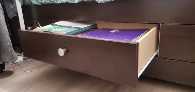 Pair of Matching Twin Storage Beds   Bookshelf Headboards & Matt - Photo 4