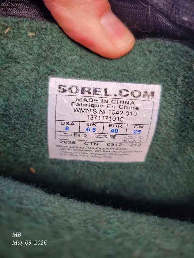 SOREL WOMEN'S HEAVY-DUTY BOOTS, Size 8 - Photo 5