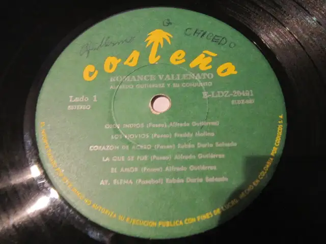 Romance Vallenato Alfredo Gutierrez Y Su Conjunto Vinyl LP 1968 - Photo 4