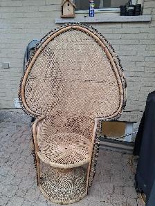 Vintage Peacock wicker chair
