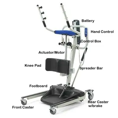 Used Invacare Reliant 350 Stand-Up Lift with Manual Low Base - Photo 8