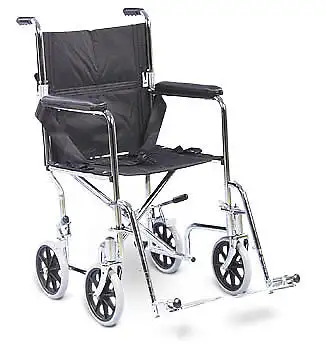 New Used- Drive Medical Steel Transport Chair, Fixed Full Arms - Photo 2