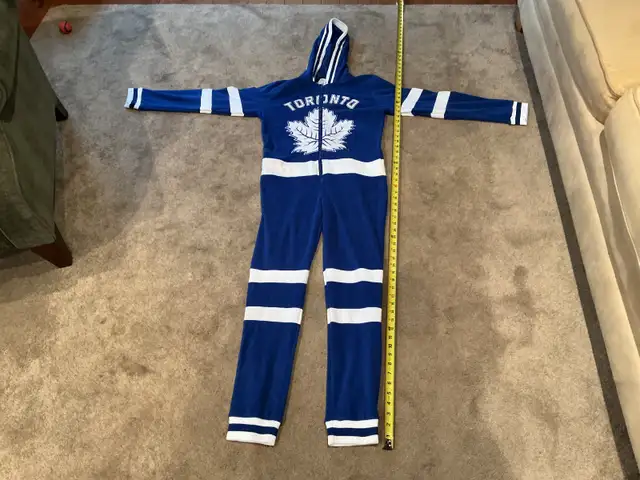 TORONTO MAPLE LEAFS Size LARGE ONE PIECE FULL LENGTH PYJAMAS ! - Photo 7