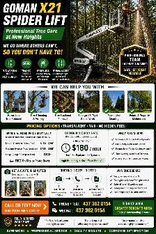 8_36m work Height. spiderlift for tree cutting and removal
