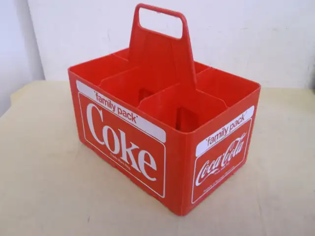 Vintage Pepsi 7-Up Coke 750 ML Glass Pop Bottles Plastic Case - Photo 8