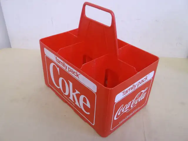 Vintage Pepsi 7-Up Coke 750 ML Glass Pop Bottles Plastic Case - Photo 9