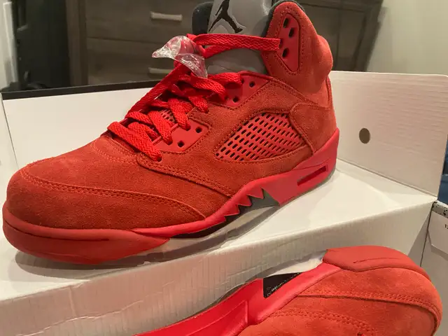 air jordan 5 retro red suede - Photo 2