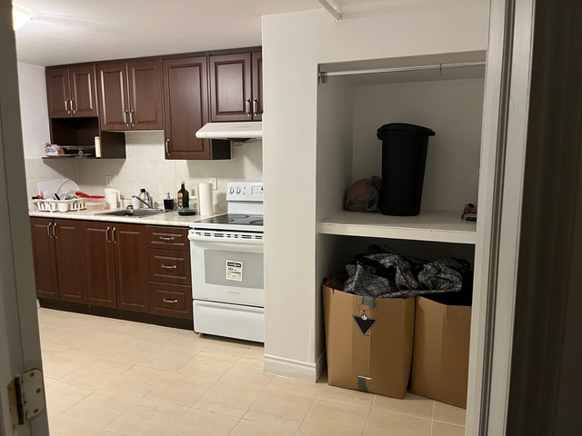 Basement suite with private bathroom and shared kitchen