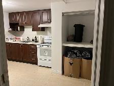Basement suite with private bathroom and shared kitchen