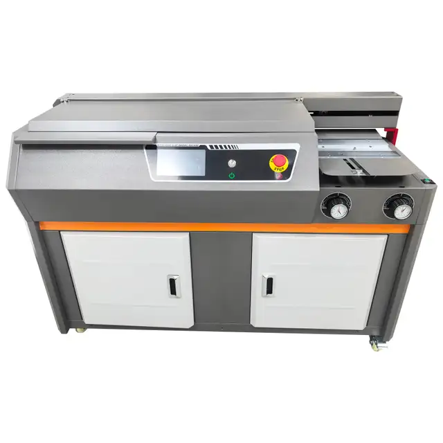 220V A4 Auto Side Glue Binding Machine Touch Screen 1.9KW 122156