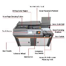 220V A4 Auto Side Glue Binding Machine Touch Screen 1.9KW 122156 - Photo 10