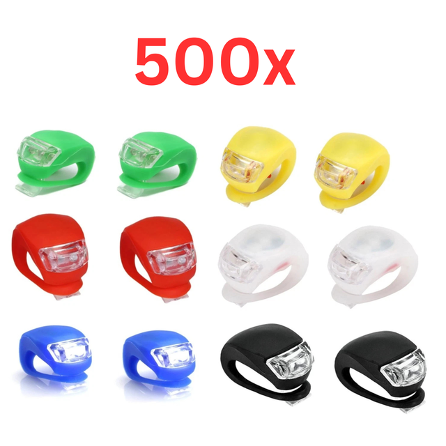 LOT OF 500 BICYCLE LIGHTS LUMIERE DE VELOS BICYCLETTES