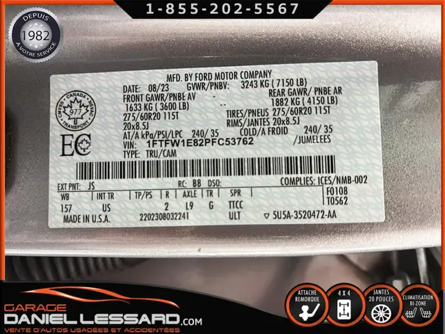 Ford F-150 XLT XTR, SUPERCREW, BTE 6'5'', GPS, MAG 20PO 2023 - Photo 43