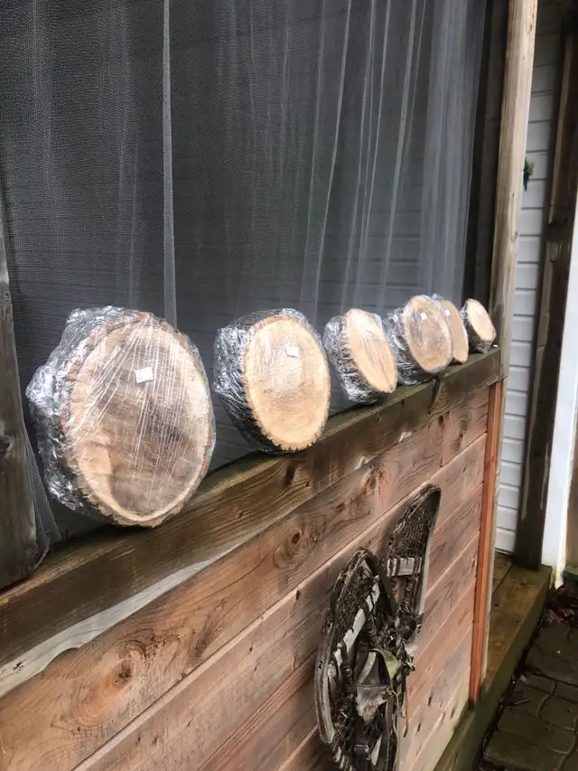 Grande variété de tranches de bois en vente