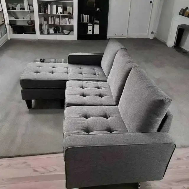 New Compact L Shape 3 Seater Sofa for Small Spaces Free Delivery