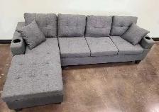 Stylish L-Shaped 4 Seater Sofa for Living Room - Free Shipping