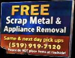 (519) 919-7120 = SCRAPPER. FREE Appliance & Scrap Metal Pick Up